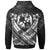 Tonga Custom Polynesian Zip up Hoodie Tonga White Seal Camisole Hibiscus Style - Polynesian Pride