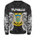 Tuvalu Polynesian Custom Personalised Sweater - Spirit Style White - Polynesian Pride