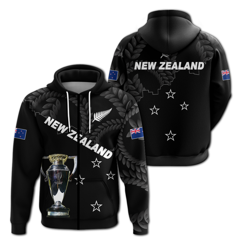 New Zealand Champions Rugby 2022 Hoodie LT12 Zip Hoodie Black - Polynesian Pride