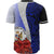 Niue Polynesian Baseball Shirt - Coat Of Arm With Hibiscus Blue - Polynesian Pride