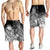 CNMI Custom Personalised Men's Short - Humpback Whale with Tropical Flowers (White) - Polynesian Pride