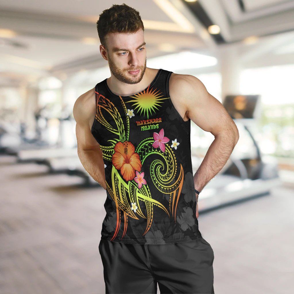 Marshall Islands Polynesian Men's Tank Top - Legend of Marshall Islands (Reggae) - Polynesian Pride