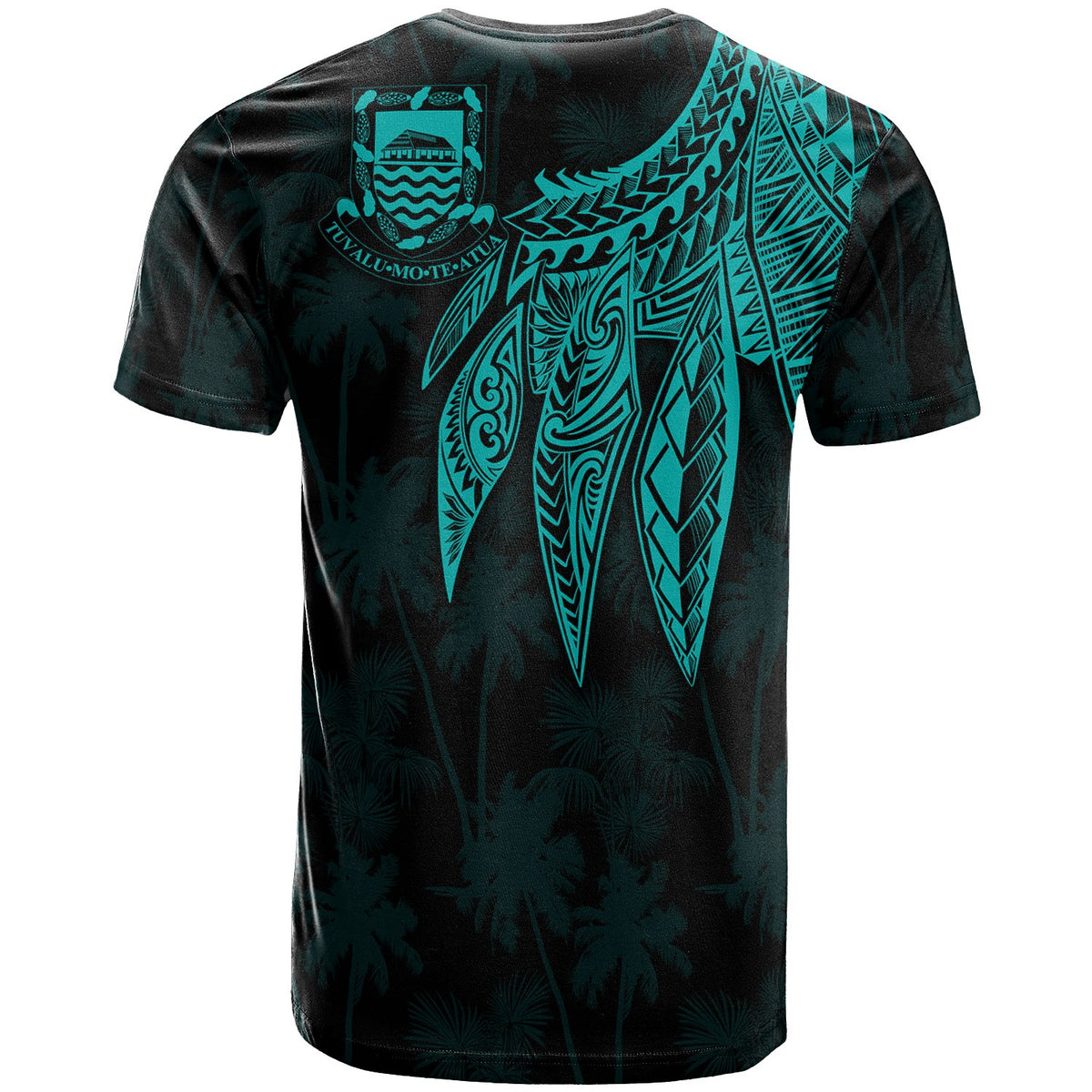 Tuvalu T Shirt Polynesian Wings (Turquoise) - Polynesian Pride