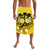 Hawaii Skull Lavalava Mysterious Polynesia and Yellow Flowers LT13 Yellow - Polynesian Pride