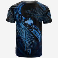 Papua New Guinea Polynesian Custom T Shirt Legend Blue Version - Polynesian Pride