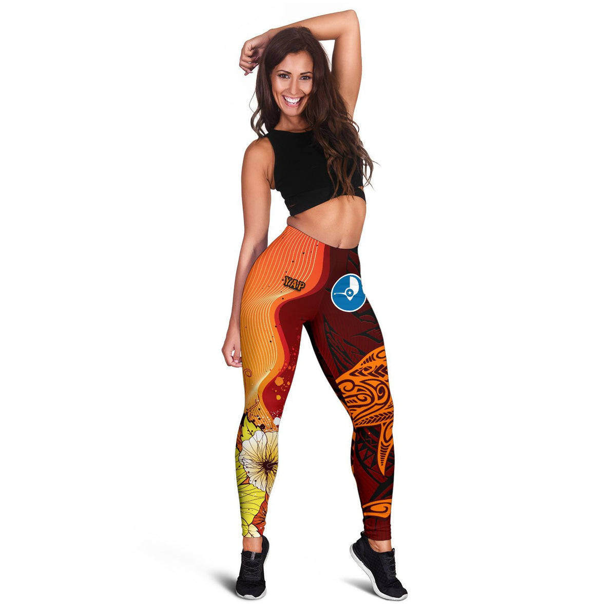 Yap Women's Leggings - Tribal Tuna Fish - Polynesian Pride