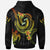 Kosrae Custom Zip up Hoodie Reggae Plumeria Flowers with Spiral Patterns - Polynesian Pride