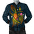 New Caledonia Polynesian Men's Bomber Jacket - Legend of New Caledonia (Blue) Blue - Polynesian Pride