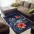 Cook Islands Polynesian Area Rug - Blue Turtle Hibiscus - Polynesian Pride