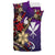 Hawaii Bedding Set - Tribal Flower With Special Turtles Purple Color - Polynesian Pride