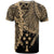 Kosrae Micronesia Custom T Shirt Tribal Wave Tattoo Gold - Polynesian Pride