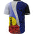 New Caledonia Polynesian Baseball Shirt - Coat Of Arm With Hibiscus Blue - Polynesian Pride