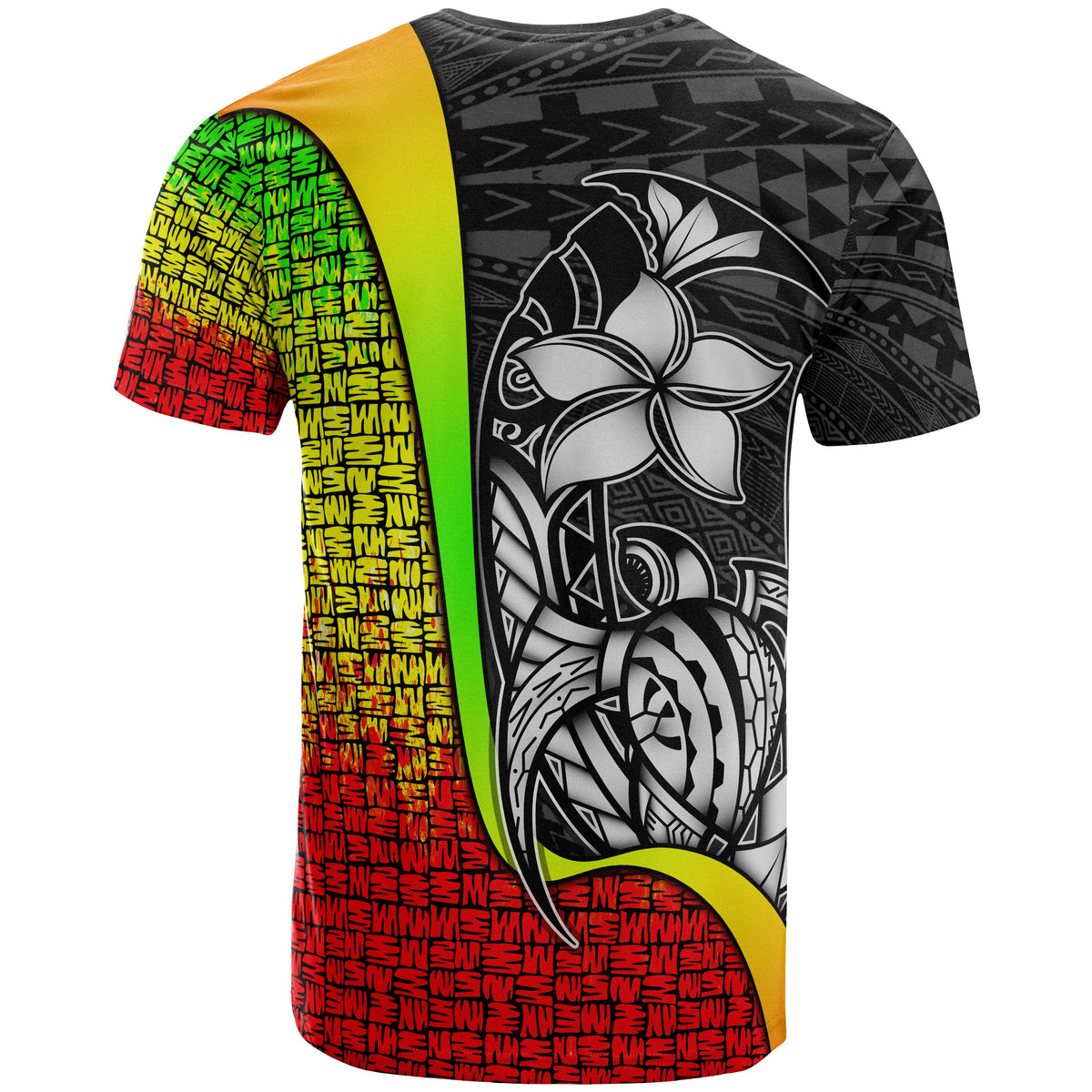 Polynesian T Shirt Reggae Turtle with Hook - Polynesian Pride
