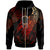 Cook Island Polynesian Zip Hoodie Legend Red Version Unisex Black - Polynesian Pride