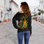 Niue Polynesian Women's Off Shoulder Sweater - Legend of Niue (Reggae) - Polynesian Pride