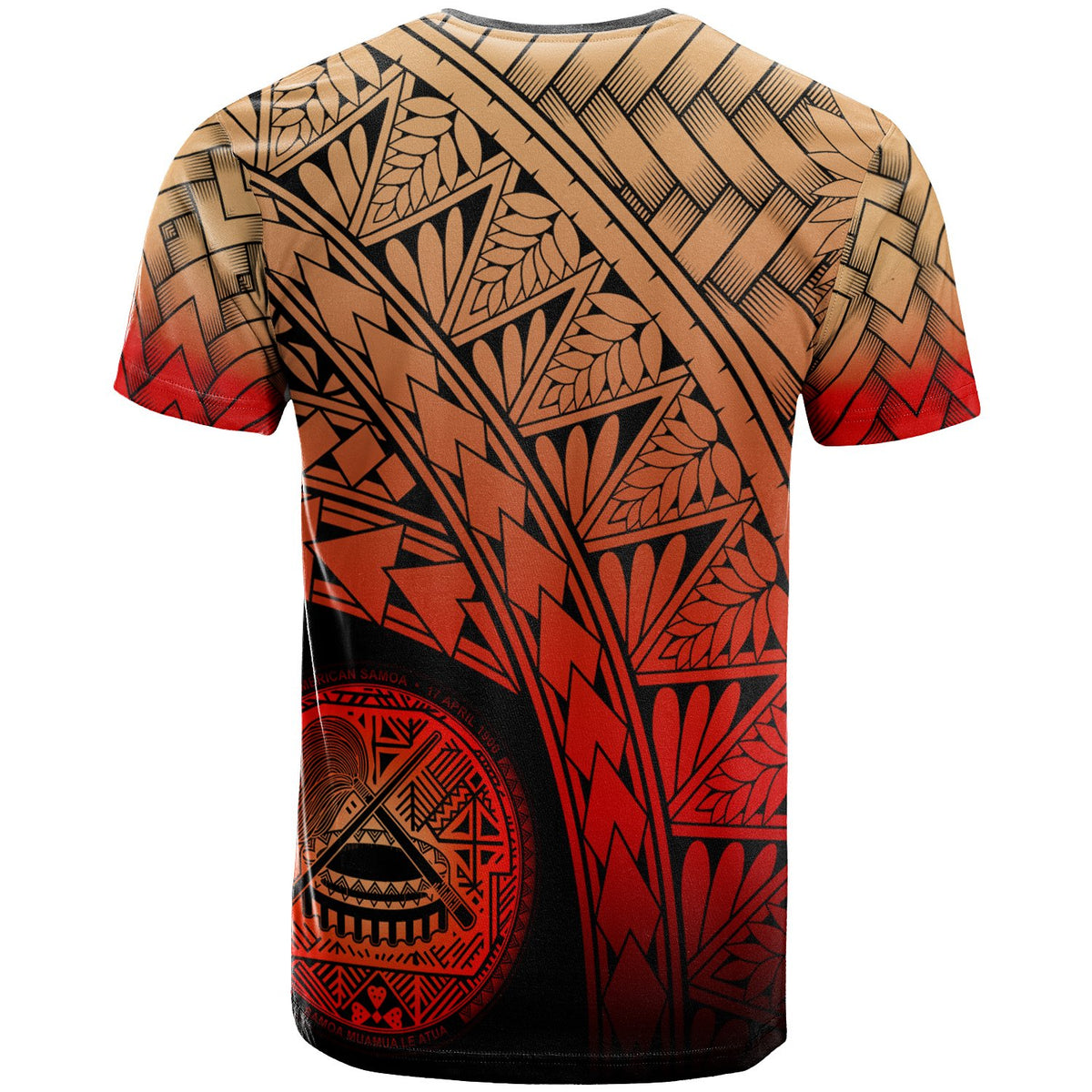 American Samoa Polynesian Custom T Shirt Plumeria Tattoo Tribal - Polynesian Pride
