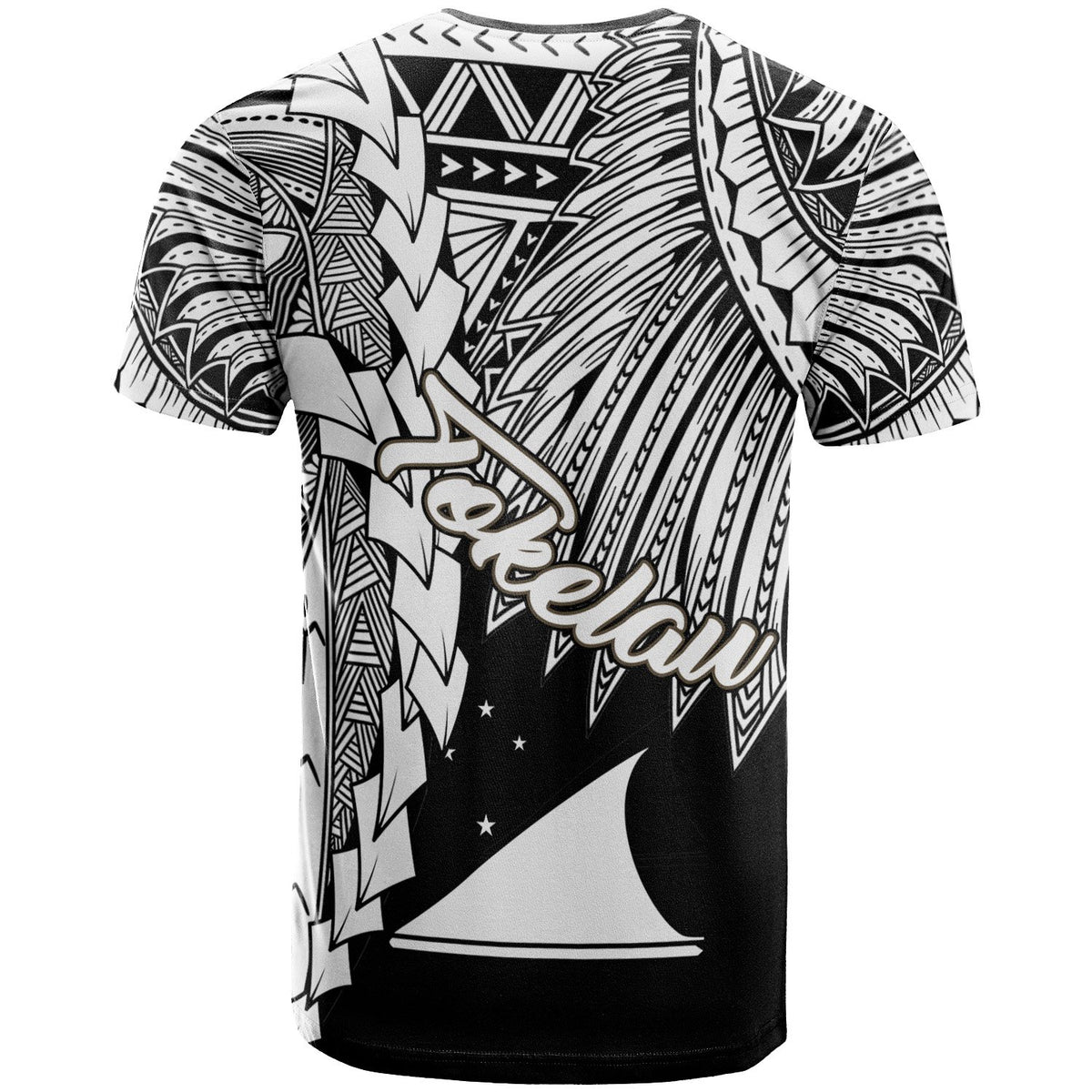 Tokelau Polynesian Custom T Shirt Tribal Wave Tattoo White - Polynesian Pride
