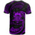 Tuvalu Polynesian Custom T Shirt Purple Tribal Wave - Polynesian Pride