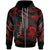 Tuvalu Polynesian Zip Hoodie Polynesian Tattoo Red Version Unisex Red - Polynesian Pride