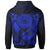 American Samoa Custom Zip up Hoodie AS Blue Seal Polynesian Patterns - Polynesian Pride