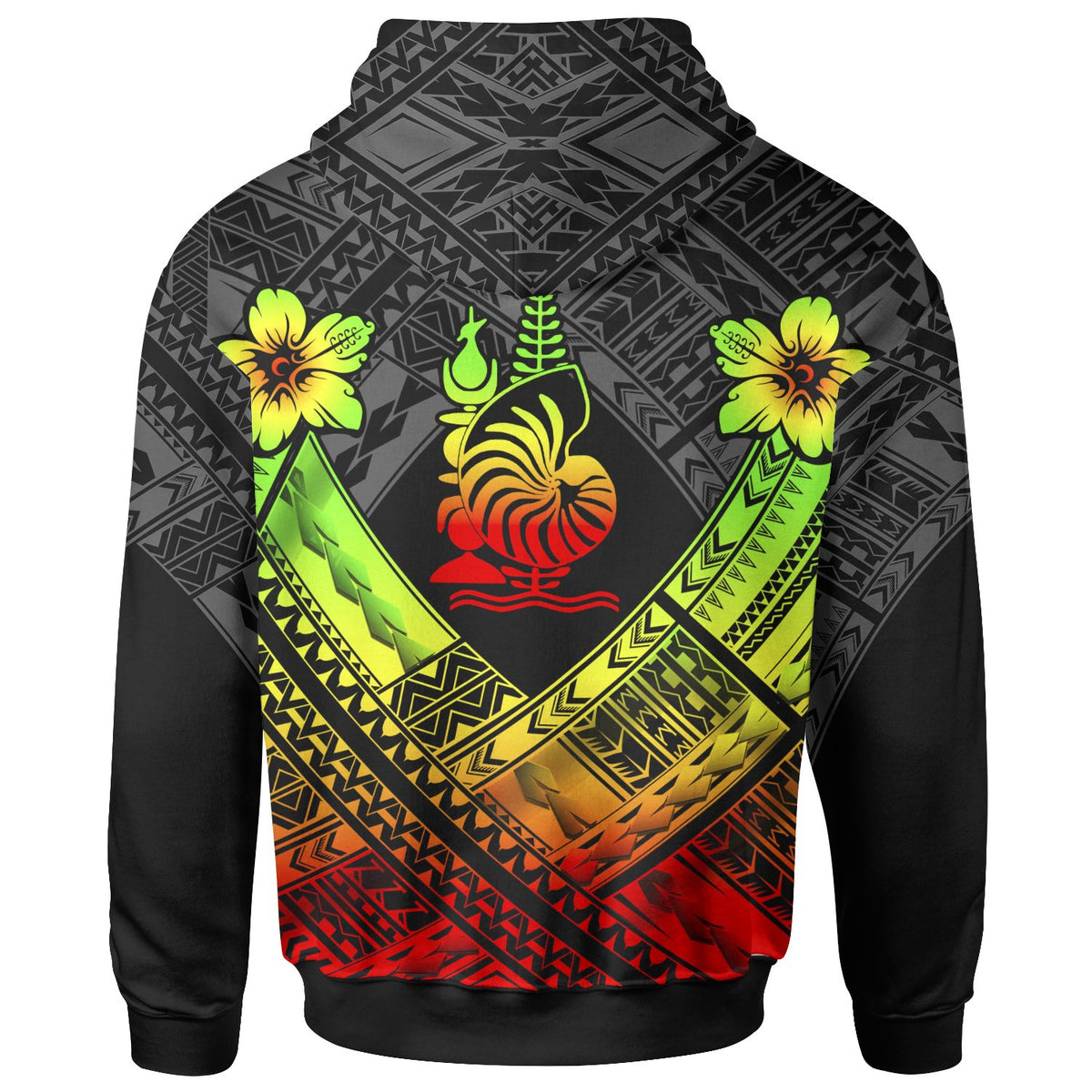 New Caledonia Polynesian Zip up Hoodie New Caledonia Reggae Seal Camisole Hibiscus Style - Polynesian Pride