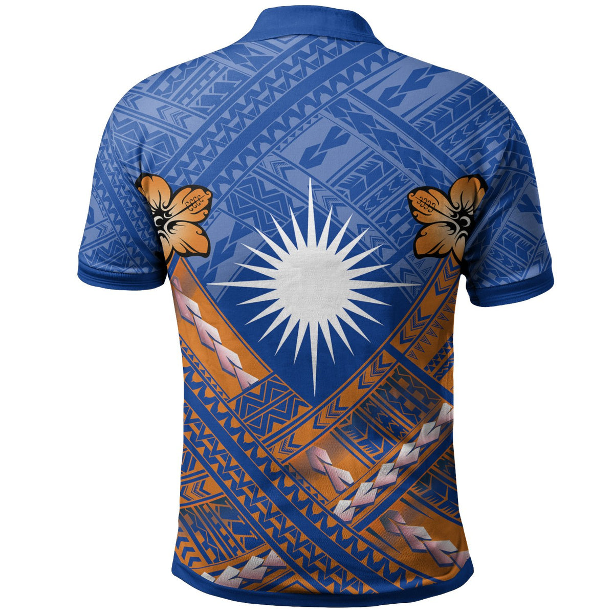 Marshall Islands Custom Polo Shirt Marshall Islands Flag Camisole Hibiscus Style - Polynesian Pride