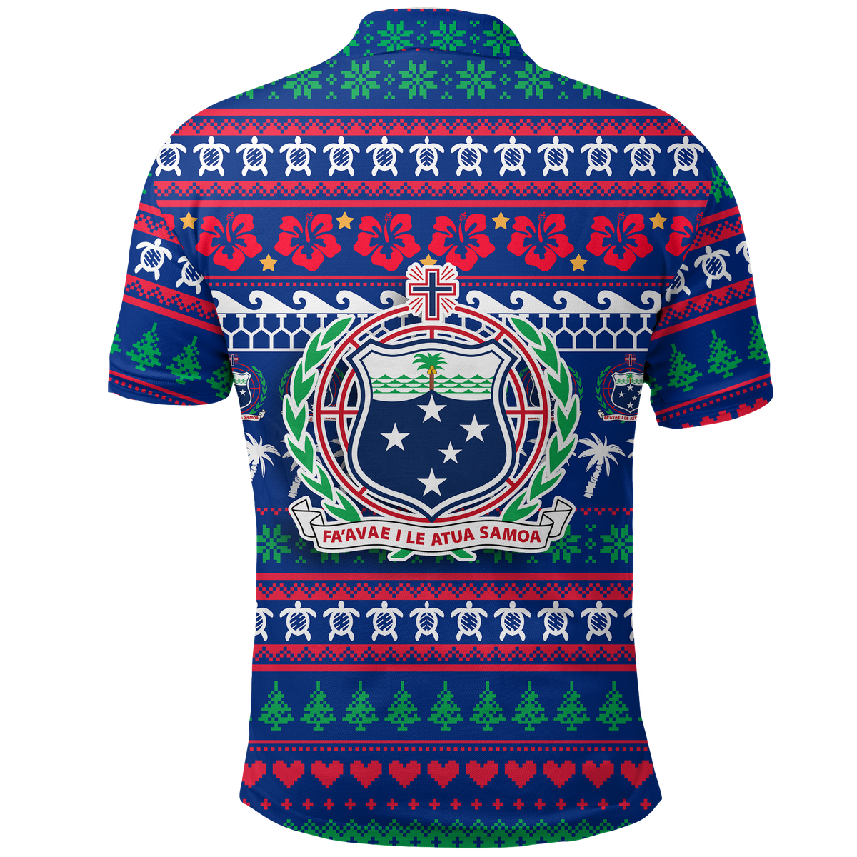 Samoa Christmas Polo Shirt Ugly Christmas LT12 - Polynesian Pride