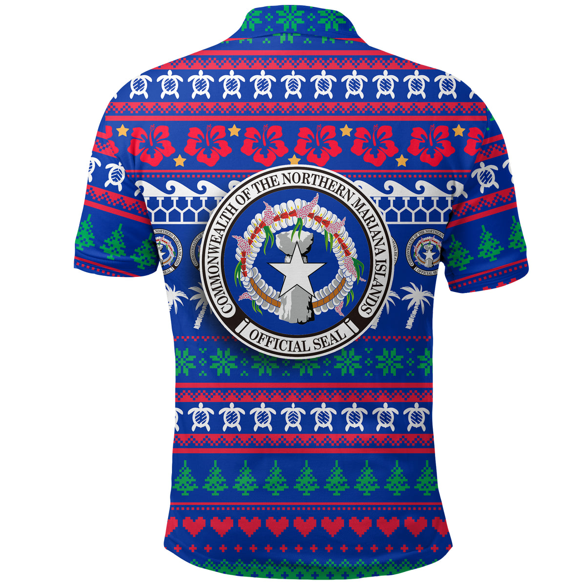 Northern Mariana Islands Christmas Polo Shirt Ugly Christmas LT12 - Polynesian Pride