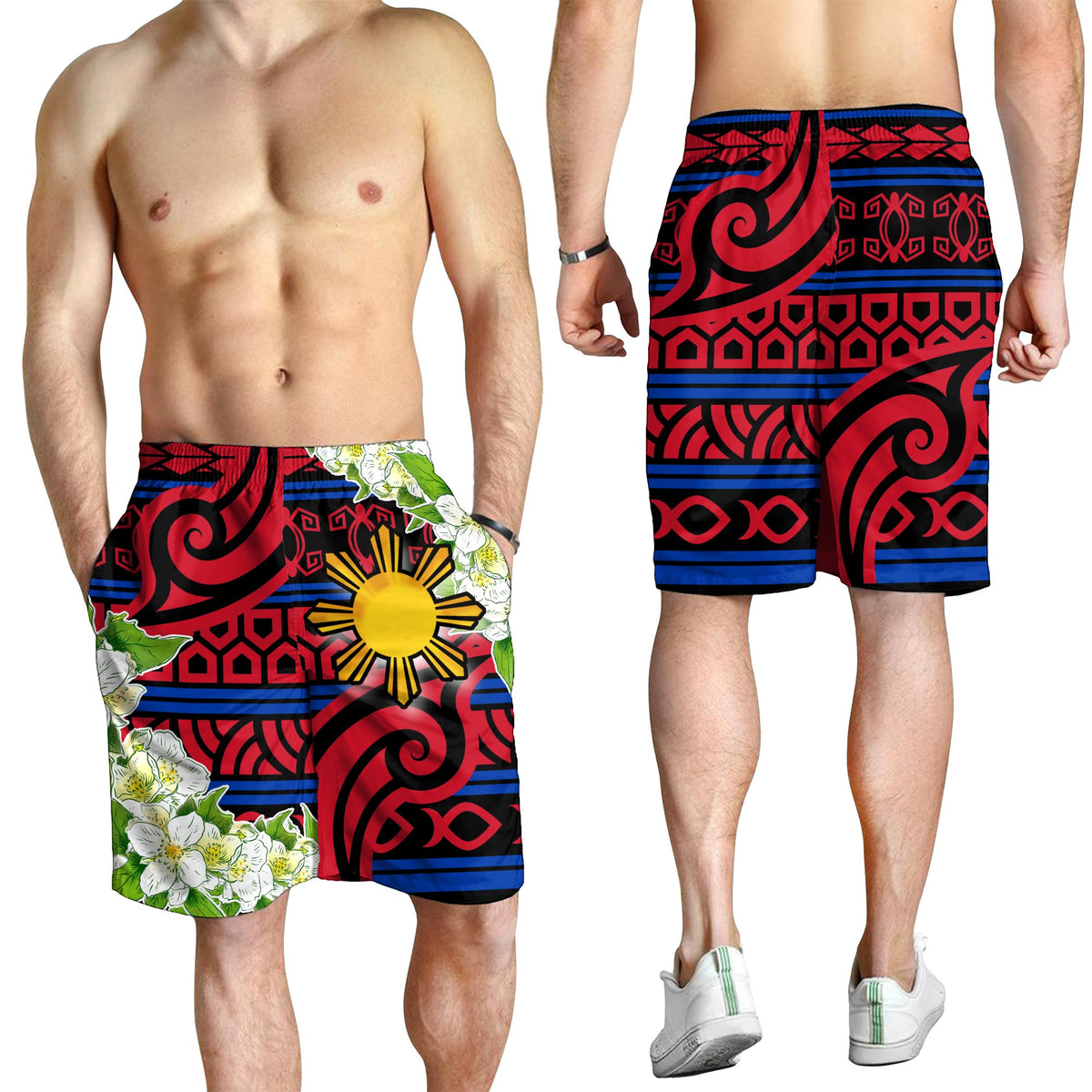 Philippines Men's Short - Jasmine Flower Style - Polynesian Pride