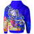 Fiji Hoodie Turtle Plumeria (Blue) - Polynesian Pride