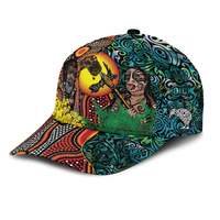 Australia Aboriginal Kangaroo Combine New Zealand Maori Kiwi Bird Cap - LT2 - Polynesian Pride