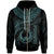 Pohnpei Polynesian Zip up Hoodie Pohnpei Waves (Turquoise) Unisex Turquoise - Polynesian Pride