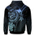 Papua New Guinea Custom Hoodie Blue Turtle - Polynesian Pride