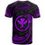 Polynesian Hawaii Custom T Shirt Purple Tribal Wave - Polynesian Pride