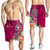 Guam Custom Personalised Men's Shorts - Turtle Plumeria (Pink) - Polynesian Pride