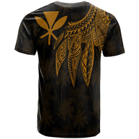 Polynesian Hawaii Kanaka Maoli T shirt Polynesian Wings (Golden) - Polynesian Pride