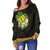 New Caledonia Women's Off Shoulder Sweater - Polynesian Gold Patterns Collection - Polynesian Pride