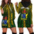 Cook Islands Hoodie Dress Polynesian Pattern Stars LT13 Black - Polynesian Pride