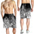 Federated States of Micronesia Men's Shorts - Humpback Whale with Tropical Flowers (White) - Polynesian Pride