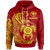 Hawaii Polynesian Hoodie Vintage Polynesian Turtle (Red) Unisex Red - Polynesian Pride