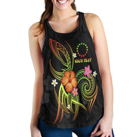 Cook Islands Polynesian Personalised Women's Racerback Tank - Legend of Cook Islands (Reggae) - Polynesian Pride