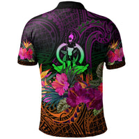Vanuatu Custom Polo Summer Hibiscus - Polynesian Pride