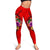 Fiji Polynesian Women's Leggings - Floral With Seal Red - Polynesian Pride