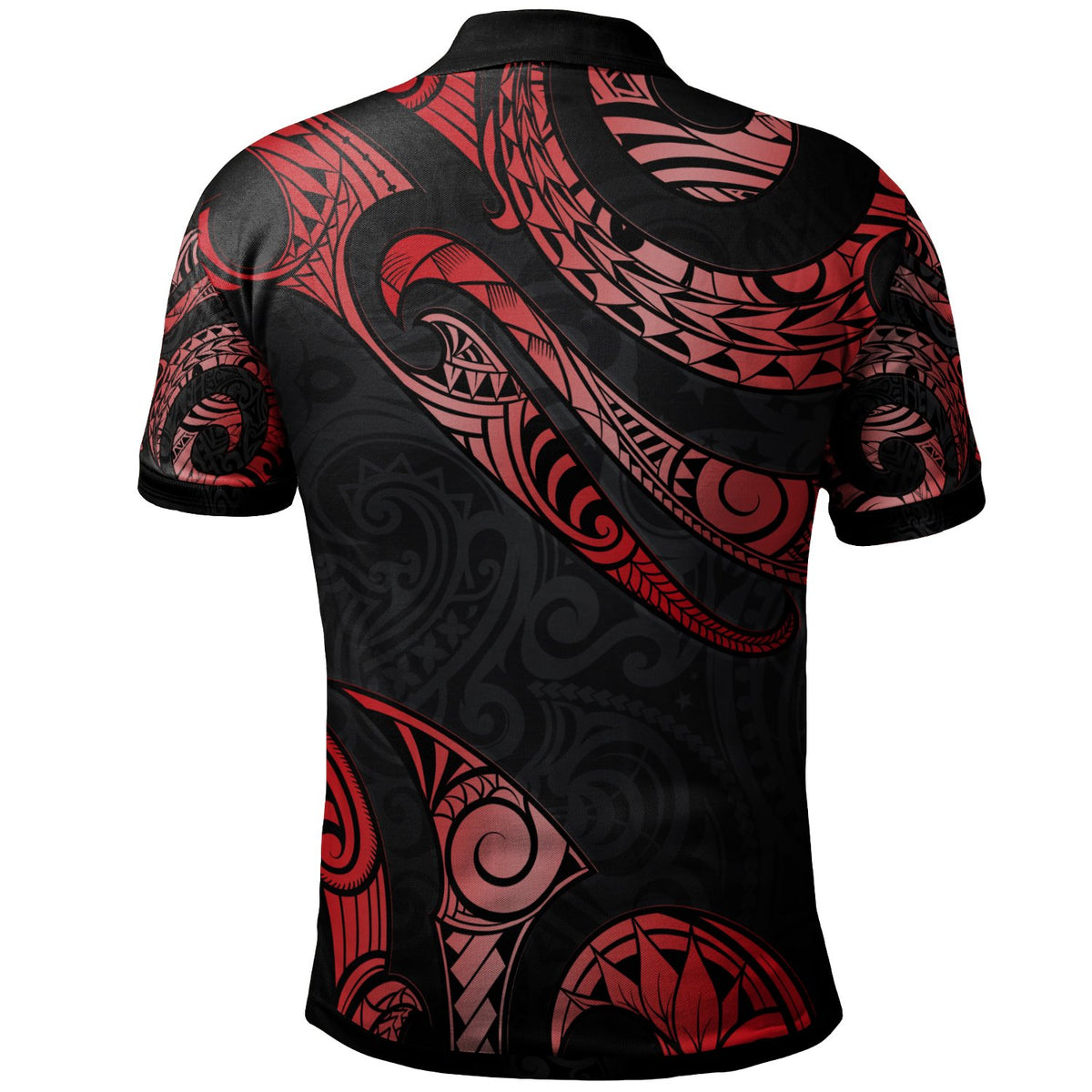 Palau Custom Polo Shirt Polynesian Tattoo Red Version - Polynesian Pride