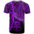 Tuvalu Polynesian T Shirt Tribal Wave Tattoo Purple - Polynesian Pride