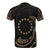 Cook Islands Polynesian Custom T Shirt Gold Tribal Wave - Polynesian Pride