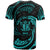 Niue Polynesian Custom T Shirt Neon Blue Tribal Wave - Polynesian Pride