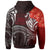 Samoa Zip up Hoodie Samoa Seal Wave Style (Red) - Polynesian Pride