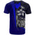 Papua New Guinea Polynesian Custom T Shirt Blue Turtle with Hook - Polynesian Pride
