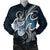 New Caledonia Polynesian Men's Bomber Jacket - Ocean Style Blue - Polynesian Pride